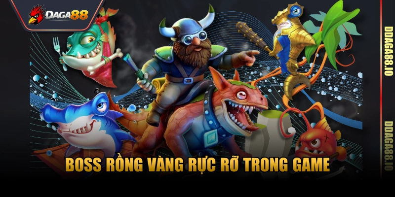 Boss rồng vàng rực rỡ trong game
