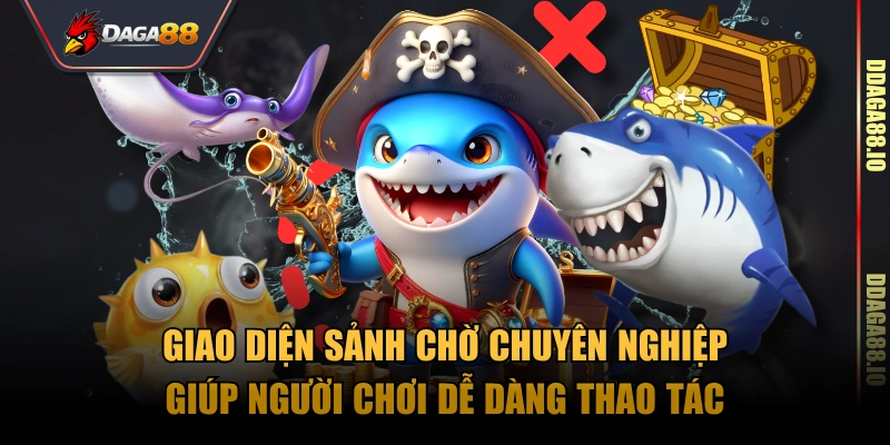 Giao diện sảnh chờ chuyên nghiệp giúp người chơi dễ dàng thao tác